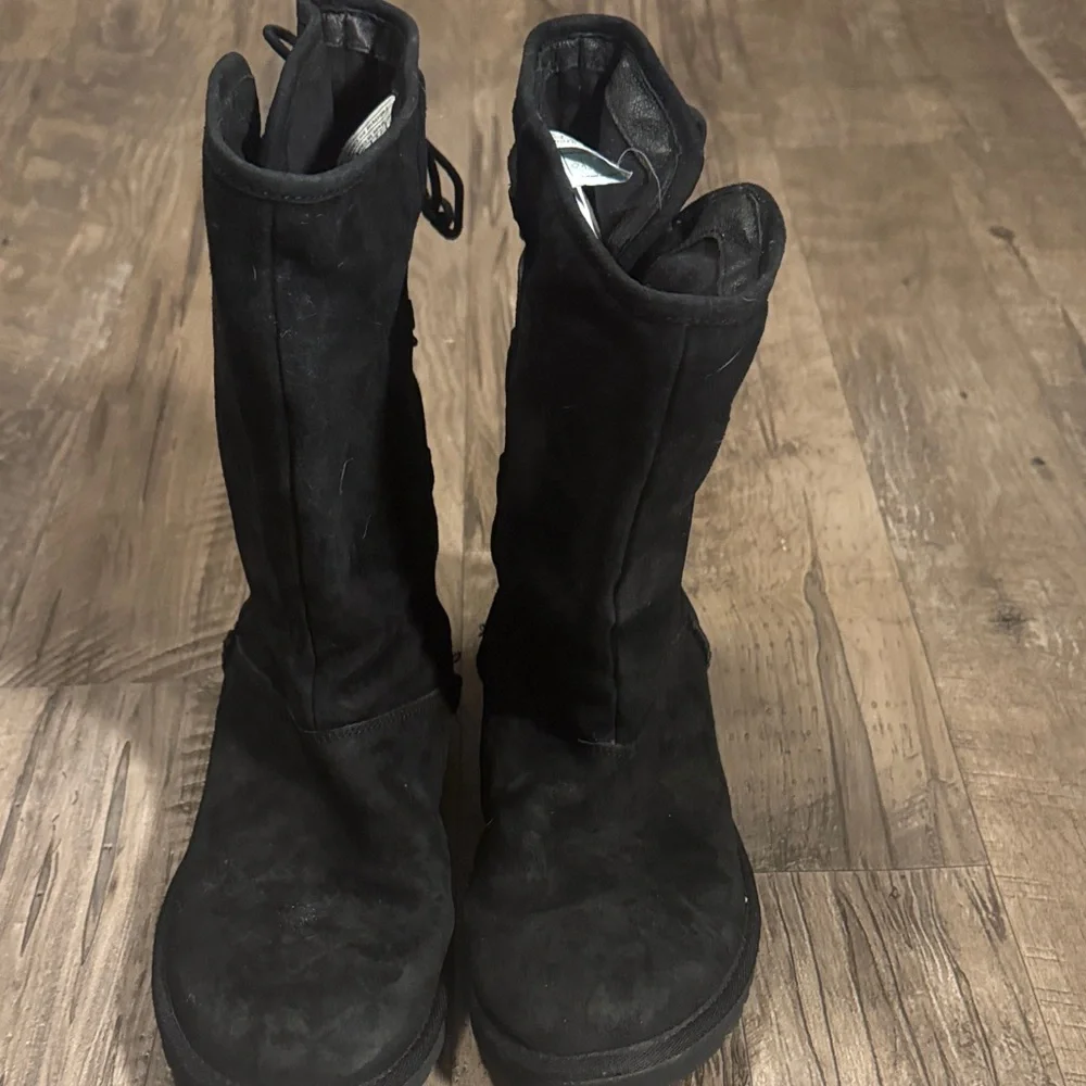 UGG Black Suede Winter Boots for Women